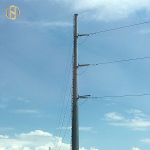 Buy cheap 138KV HDG 35M Electric Utility Pole With Baseplate And M48 Anchor Bolt 60-90 Degree from wholesalers