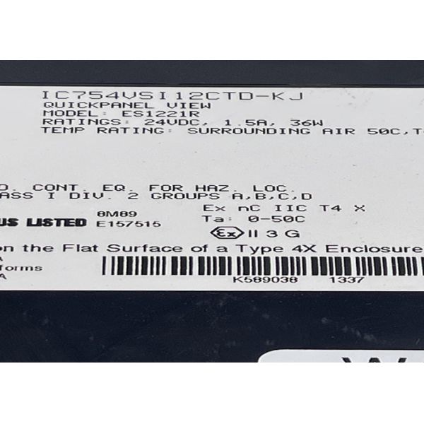 Buy cheap GE IC754VSI12CTD-KJ an Intermediate 12-inch Color TFT Touch QuickPanel Display manufactured from wholesalers