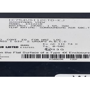 Buy cheap GE IC754VSI12CTD-KJ an Intermediate 12-inch Color TFT Touch QuickPanel Display manufactured from wholesalers