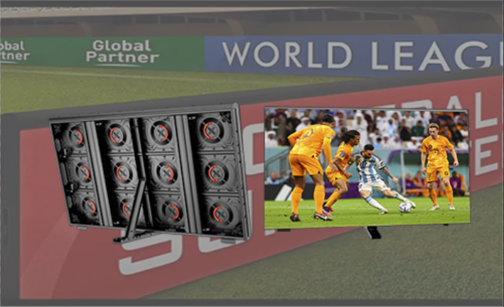 Stadium LED Screen Aluminum Die Casting Led Perimeter Boards Multifunction Large Led Video Screens