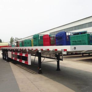 Buy cheap Three Axle Container Cargo 60T CIMC Flatbed Semi Trailer from wholesalers