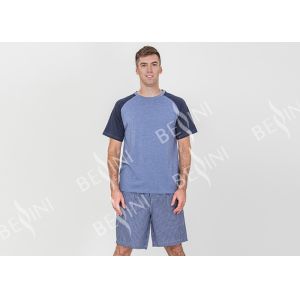 Buy cheap Breathable Mens Designer Loungewear Sets Polycotton Jersey Raglan Sleeve Tee from wholesalers