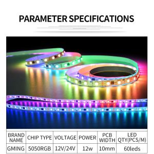 6W IP20 30leds/M SMD5050 Flexible LED Strip 12/24VDC