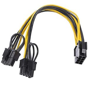 Buy cheap PCI-E 8p female to Dual 8p (6+2P)male Power Adapter Cable Graphics card power cord tesla 8p female to 2x 8p power cables from wholesalers