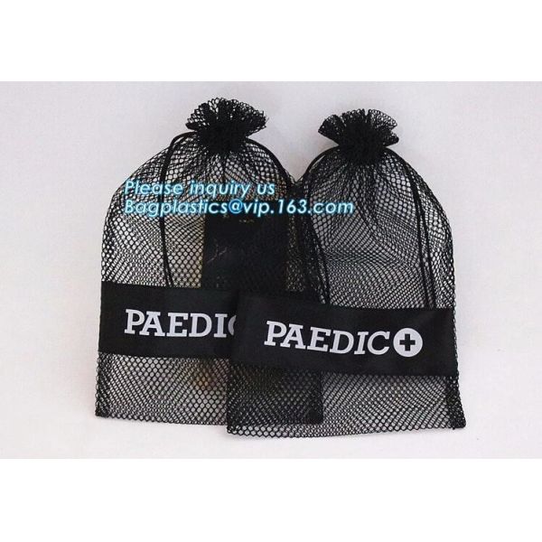 Quality Mesh custom 210D Drawstring bag Backpack with Zipper Pocket,Mesh Drawstring Backpack Tote Sport Pack Swimming Shopping B for sale