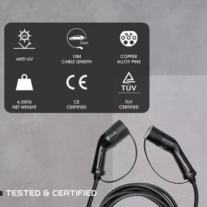 IEC 62196 Type 2 To Type2 AC EV Charging Cable 32A Single Phase MENNEKES 5M