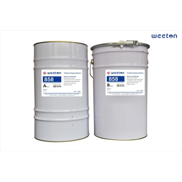 Buy cheap 858A 858B Two-Component Solventless Adhesive Flexible Packaging Adhesive Saving Time & Cost Used In The Lamination Of Plastic/Plastic, Plastic from wholesalers