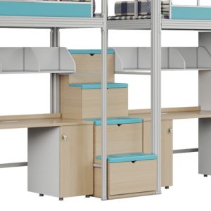 Buy cheap Support customization Spacious Capsule Bunk Bed with  a curtain frame and staris for High-Standard Rooms from wholesalers