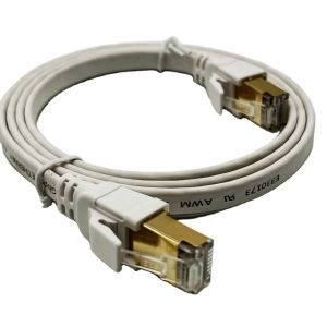 Custom White 1m Cat8 Ethernet Cable For Network Connection Rj45 Connector Lan