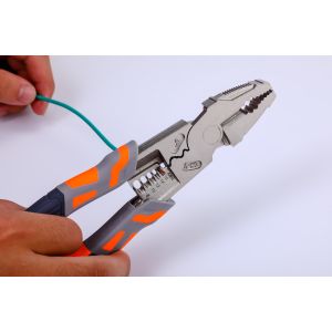 8-Inch Multifunction Pliers with 62 HRC Cutting Edges