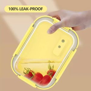 IKOO Glass Food Storage Containers with Vent Lids - Airtight & Leakproof -