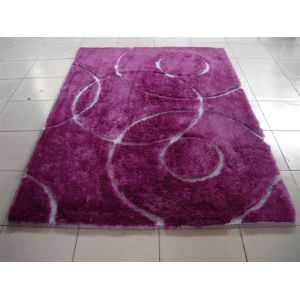 Buy cheap Circle Polyester Shining Shaggy Carpet Polyester Silk Rug from wholesalers