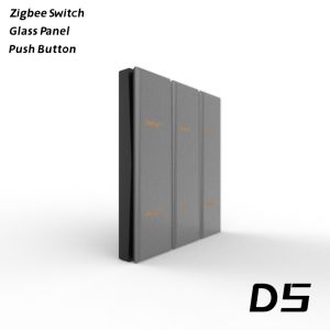 Push Button Electrical Wall Switch Zigbee Protocol Glass Material