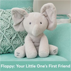 GUND Baby Animated Flappy The Elephant Plush, Singing Stuffed Animal Baby Toy