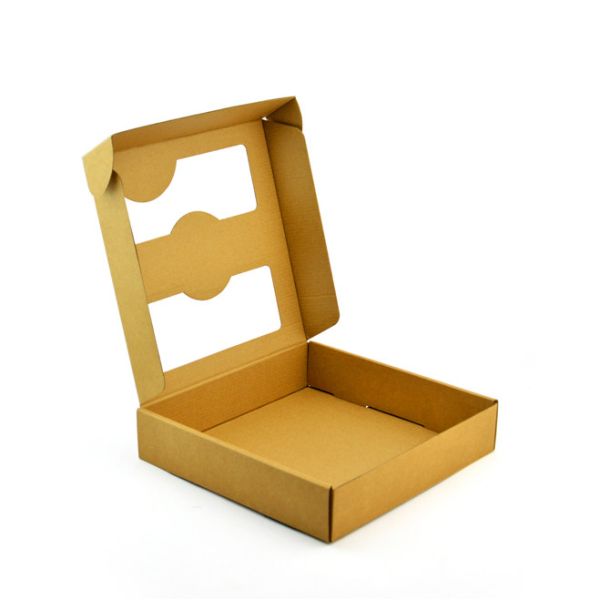 Buy cheap Natural Brown Kraft Corrugated Cardboard Box With Clear Window from wholesalers