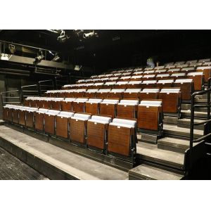 Buy cheap Soft Retractable Granstands Power Operation With Padded Upholstered Seat Base from wholesalers