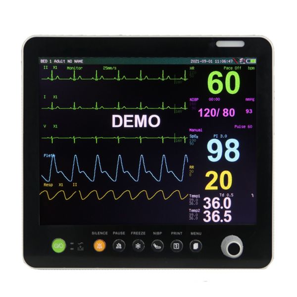 15 Inch Medical Vital Monitor 6 Parameter ICU Patient Monitor PM9000-GTE2 with 2
