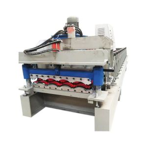 Buy cheap Iron steel high speed glazed tile roll forming machine 3-5m/min hydraulic shear from wholesalers