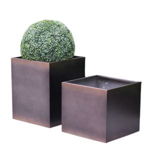 Progressive color sublimation stainless steel square flower pot