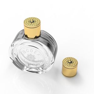 Buy cheap Mirror Zamak Perfume Caps Rectangle Shape With Customized Design from wholesalers
