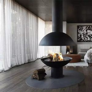 Buy cheap French Style Hanging Wood Burning Stoves Ceiling Suspended Fireplace from wholesalers