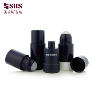 RPPE 50ml 75ml Plastic Roller Ball Bottle Replaceable Design Deodorant Gel Body