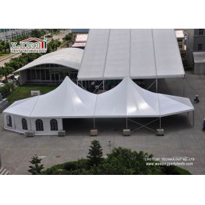 China White High Peak Tents Wind Resistant , Custom Party Dome Tent on sale