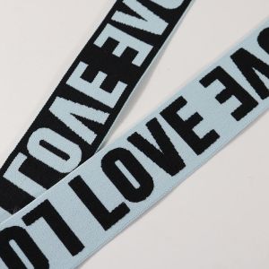 Custom Concave Weave Jacquard Printed Webbing Straps Elastic Webbing Band