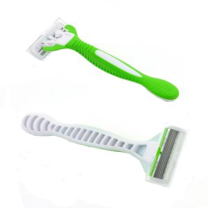 Wholesale Custom Six Blade Open Back Women Disposable Face Shaving Razor