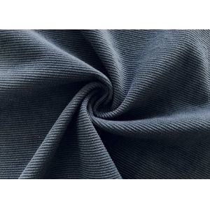 Grey Polyester Corduroy Fabric / 220GSM Knitting Fine Corduroy Fabric