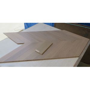 Buy cheap Smoked Russian Oak Engineered Wood Chevron Flooring Indoor Grade A/B from wholesalers