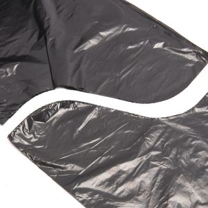 Beige PE Plastic HDPE/LDPE Flap Tie Trash Garbage Bag for Direct Custom Branding