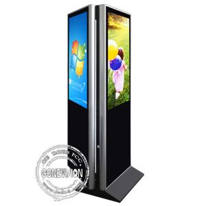 Buy cheap Hd Screen Wireless Digital Signage 65 Inch 4g Double Sided Pcap Foil Touch Screen Kiosk from wholesalers