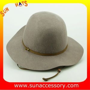 Buy cheap 2047 Sun Accessory Wool felt floppy hats with neck tie ,Shopping online hats and caps wholesaling from wholesalers