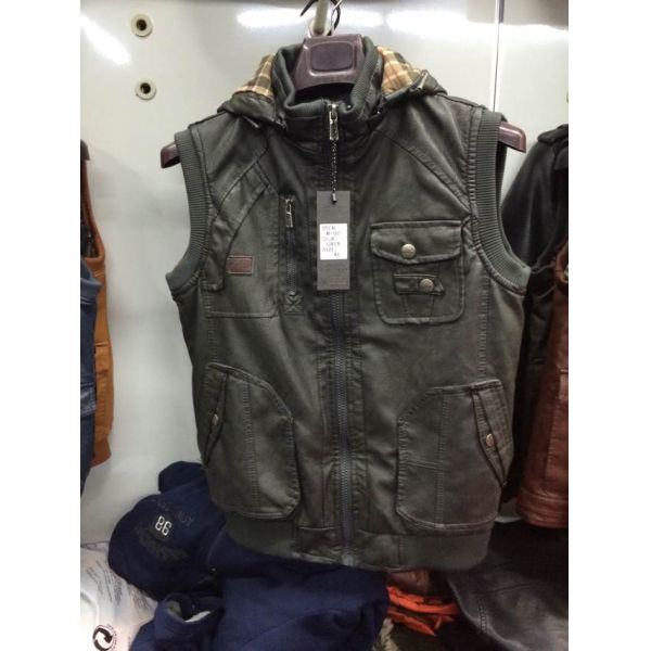 Quality MP-1517  Men's PU vest jacket coat for sale