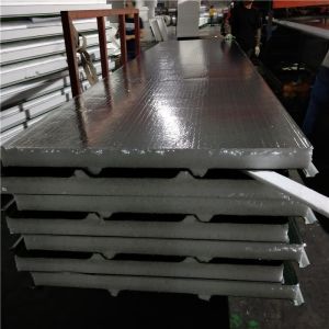 Buy cheap overlap eps silver paper eps z-lock sandwich roof panel 1050-75-0.426mm grass steel sheet up from wholesalers