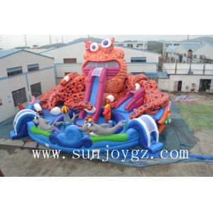 Buy cheap Octopus Cartoon Shape Kids Inflatable Water Park For Amusement from wholesalers