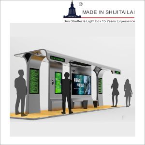 Buy cheap Passagers Waiting L8700mm 2500nit Solar Bus Stop product