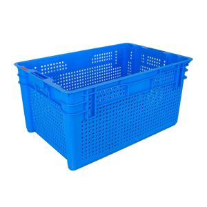Buy cheap Customized Color Mesh Plastic Crate for Convenient Fruit Moving and Distribution from wholesalers