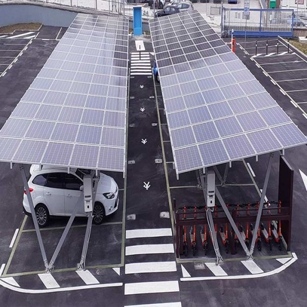 Quality 5deg 10deg 15deg Galvanized Residential Solar Carport Structures for sale