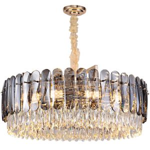 Translucent K9 Crystal Grand Chandelier E14 Hotel Ceiling Light