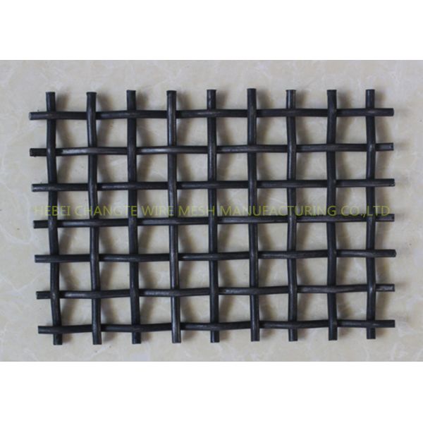Buy cheap Black Red Square Openings Lock Crimped Mining Screen Mesh from wholesalers