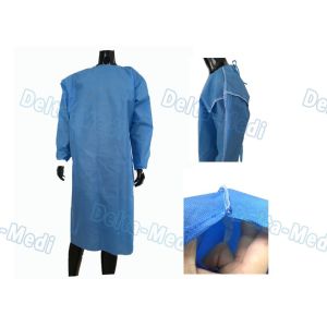 Over Locking Disposable Surgical Gown Reinforced Waterproof For Surgery