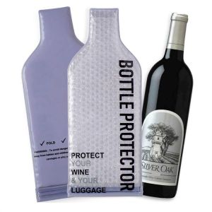 Buy cheap Leak Proof PVC Plastic Bubble Wrap Wine Bags , Reusable Wine Bottle Protector from wholesalers