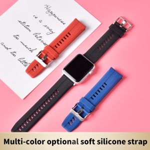 Silicone Rubber 22mm Quick Release Watch Strap For Smart Watch