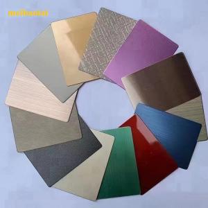 Buy cheap PVD Color Coating Mirror Stain Brush Stainless Steel Sheet Decoration Plate product