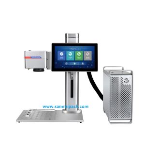 Buy cheap Durable 20W Laser Metal Fiber Marking Machine Small Automatic Electric Coding Machine with Competitive Price Plastic Packaging from wholesalers