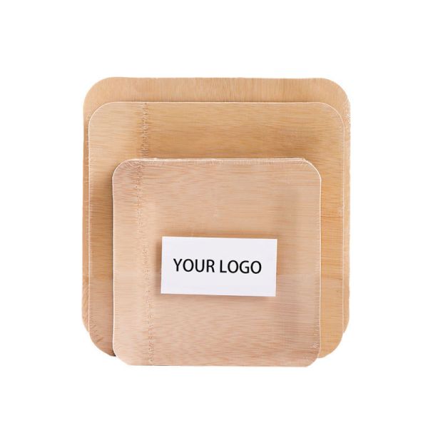 Buy cheap Indoor Bamboo Biodegradable Disposable Tableware Plates Practical Eco Friendly from wholesalers