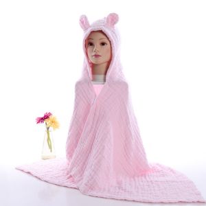 Buy cheap Multifunctional Muslin Hooded Towel , Infant Hooded Towel Super Absorbent from wholesalers