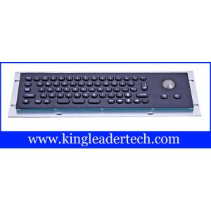 Buy cheap Metallic Liquid-Proof Industrial Black Kiosk Metal Keyboard With Trackball from wholesalers